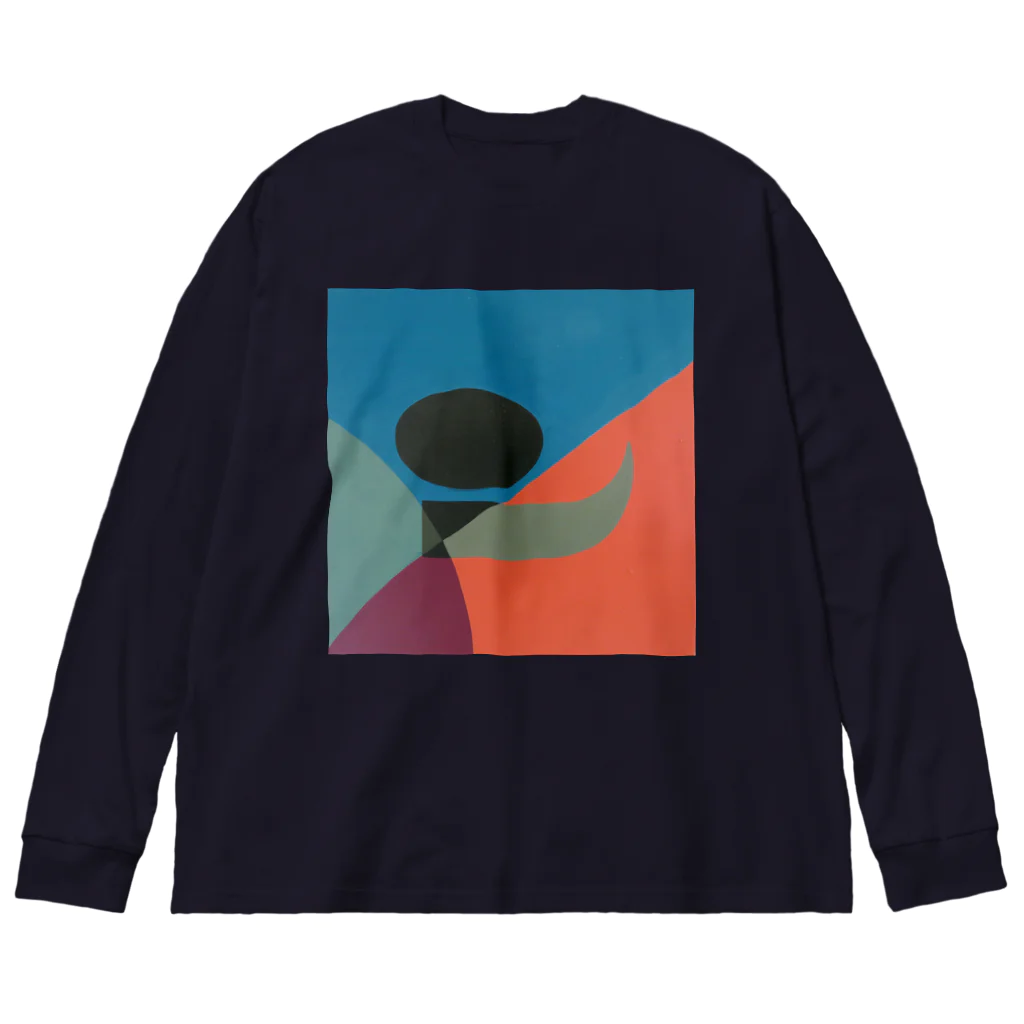 レターオールソーツのKaleidoscope 万華鏡 Katakana series ン Big Long Sleeve T-Shirt