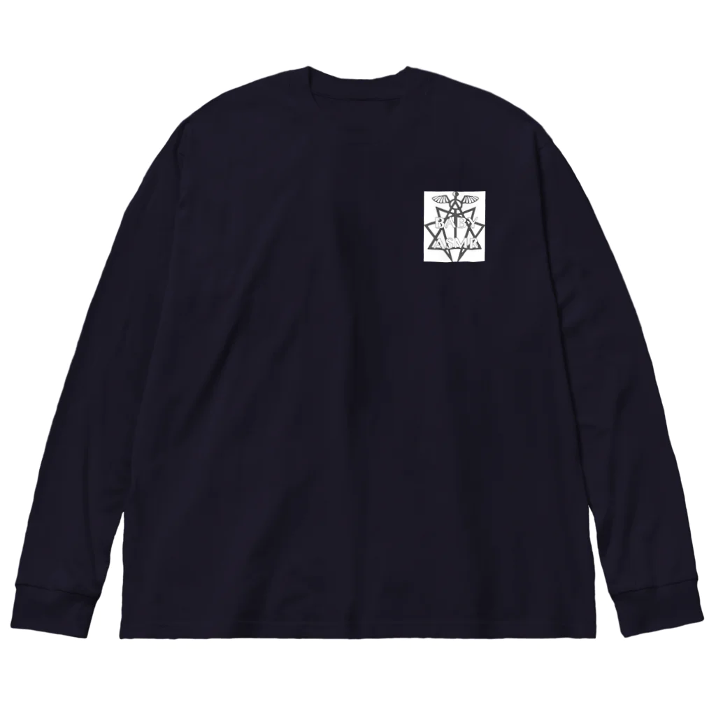 BABY ASMRのお店のBABY ASMRのウォーターマークロゴ Big Long Sleeve T-Shirt