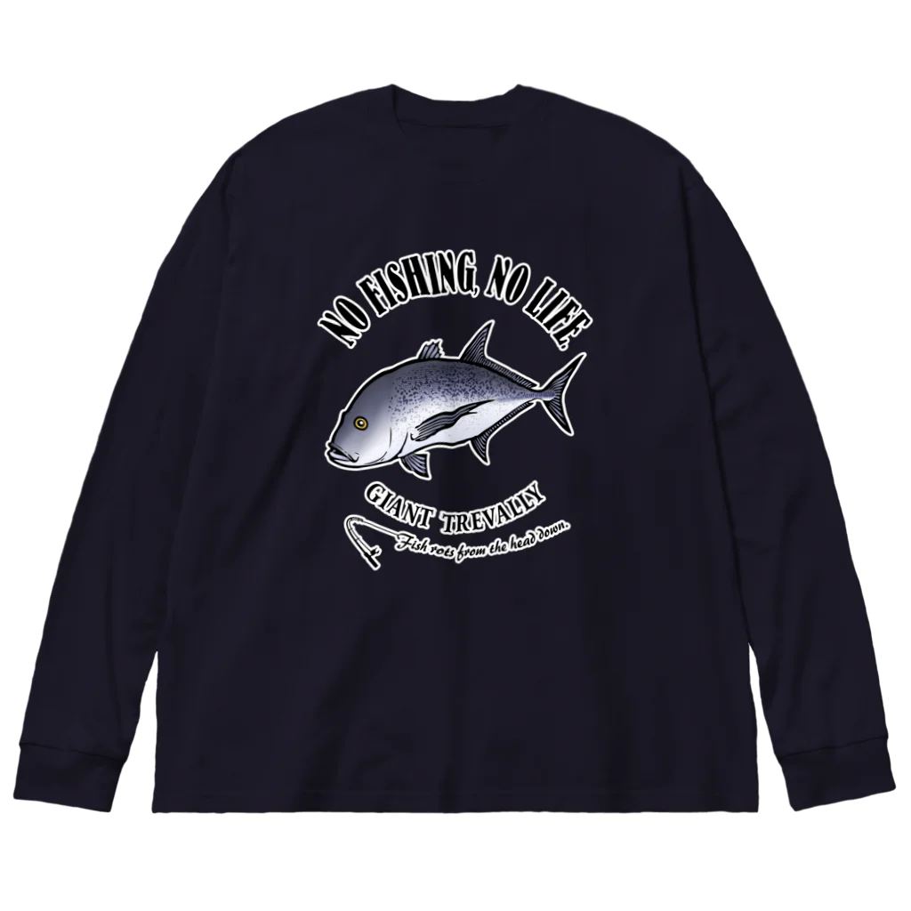 猫と釣り人のROUNINAJI_EB_1CW Big Long Sleeve T-Shirt