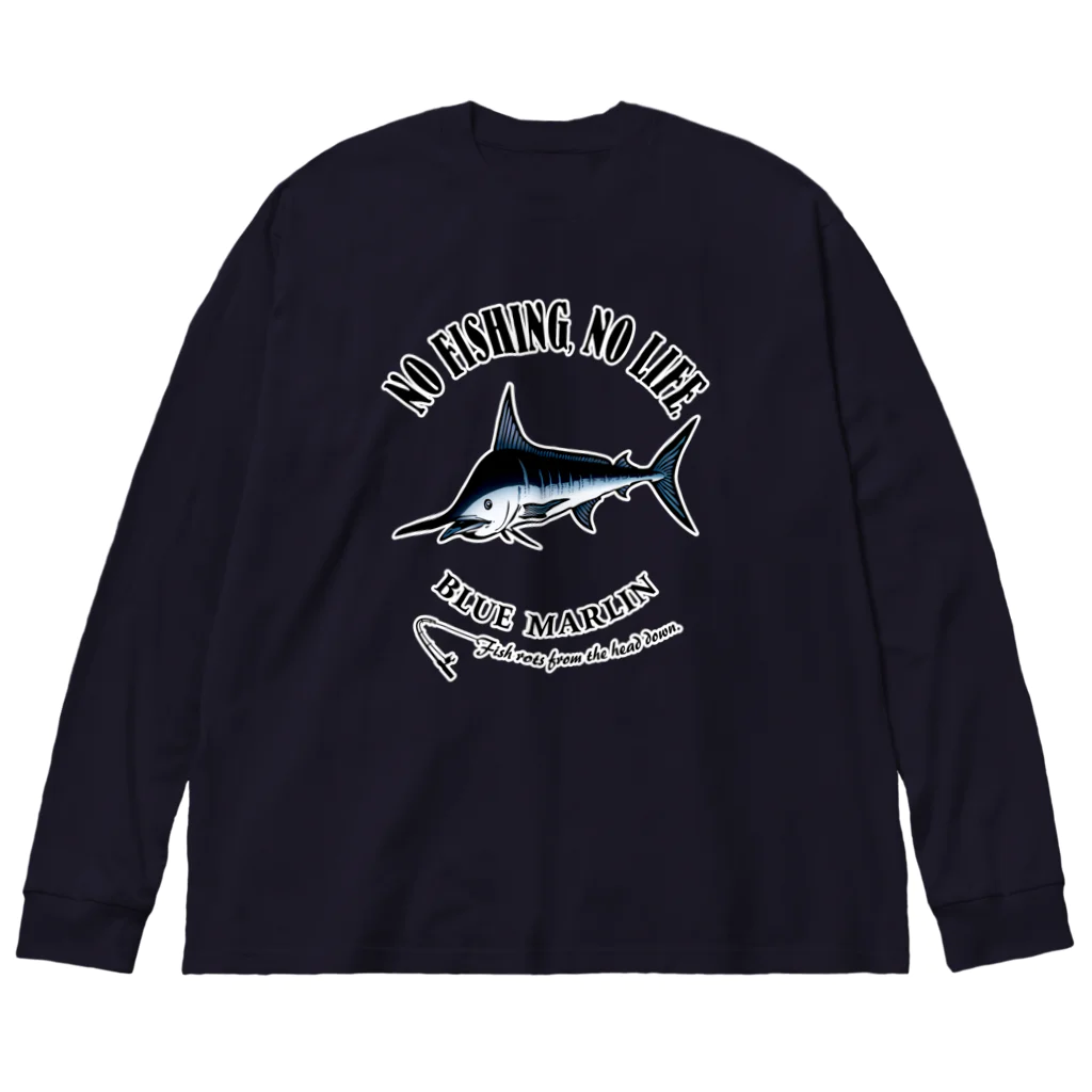 猫と釣り人のKUROKAJIKI_EB_1CW Big Long Sleeve T-Shirt