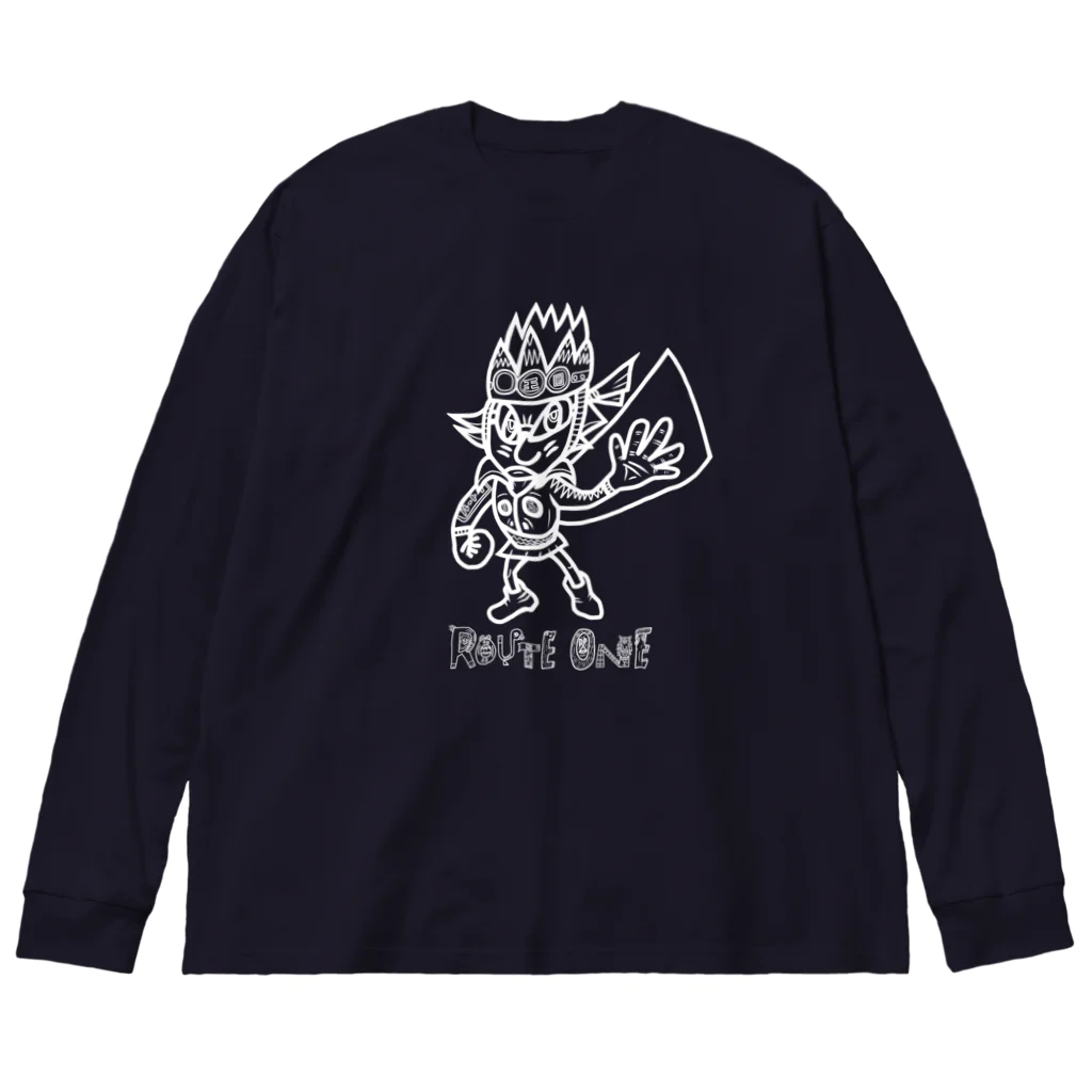 oekaki/ROUTE ONEの地王★天魔くん ビッグシルエットロングスリーブTシャツ