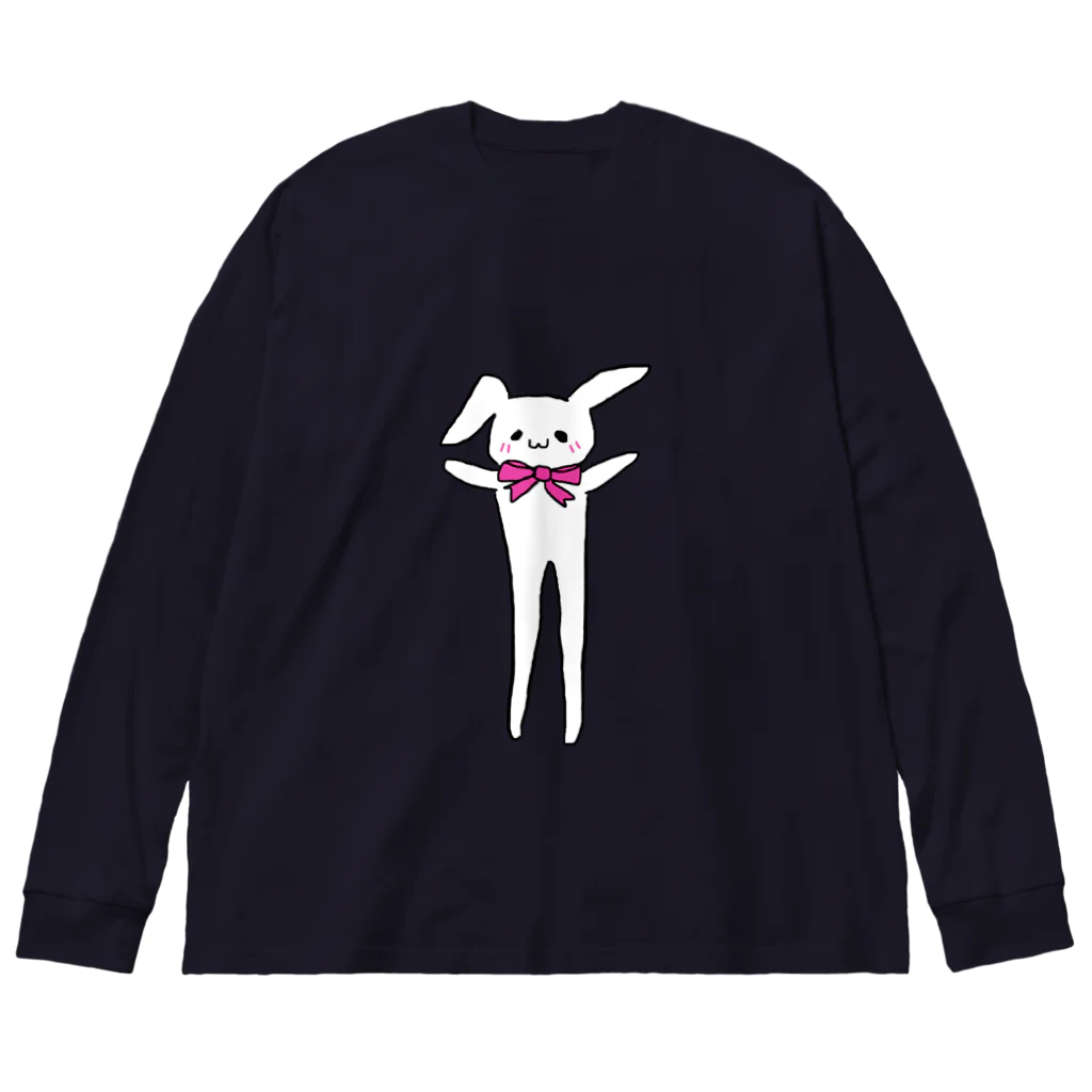 ちゃんななのショップの美脚うさぎ Big Long Sleeve T-Shirt