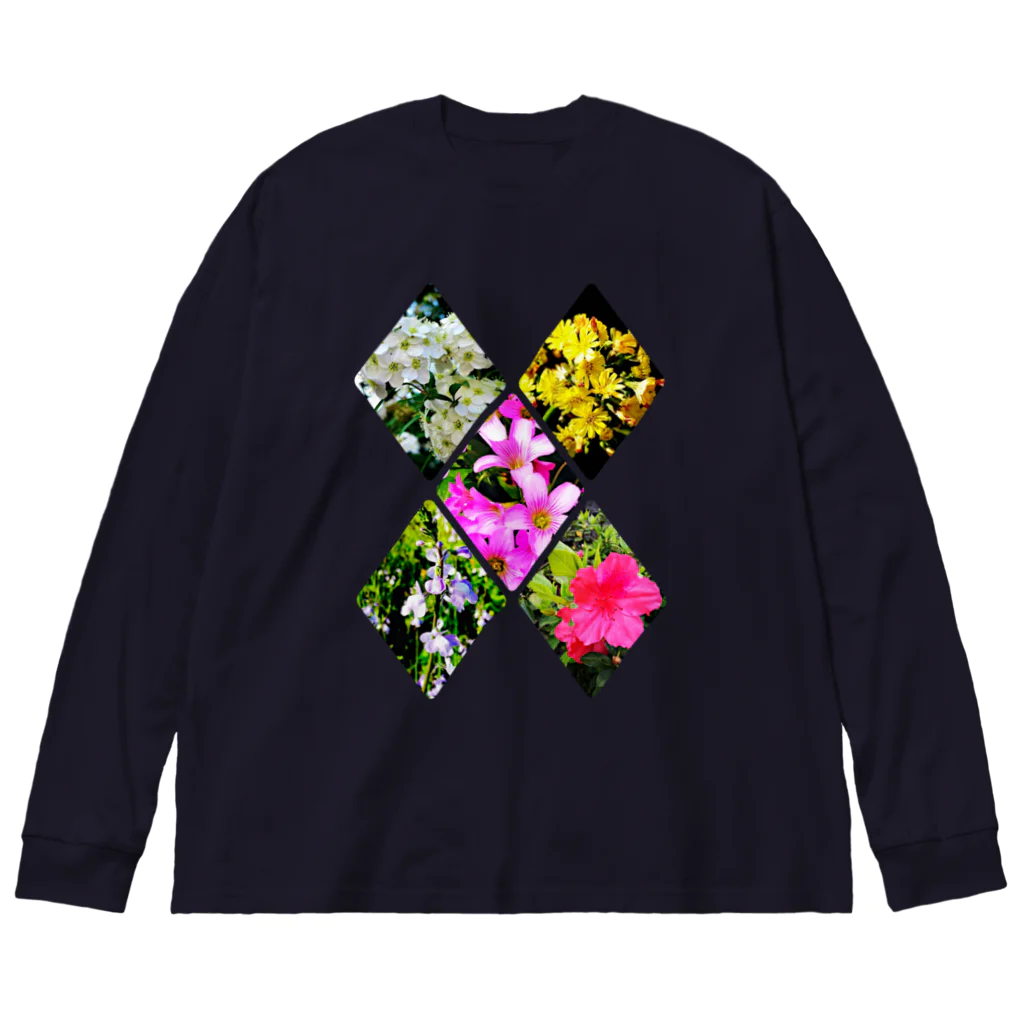 LalaHangeulの野の花シリーズ　X(エックス) Big Long Sleeve T-Shirt