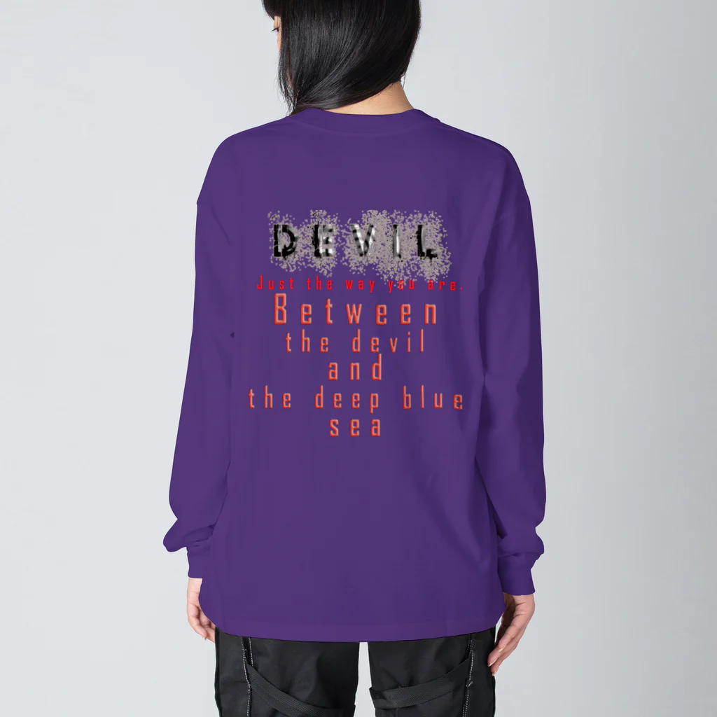 PALA's SHOP　cool、シュール、古風、和風、のDEVIL　「Just the way you are .」 ビッグシルエットロングスリーブTシャツ