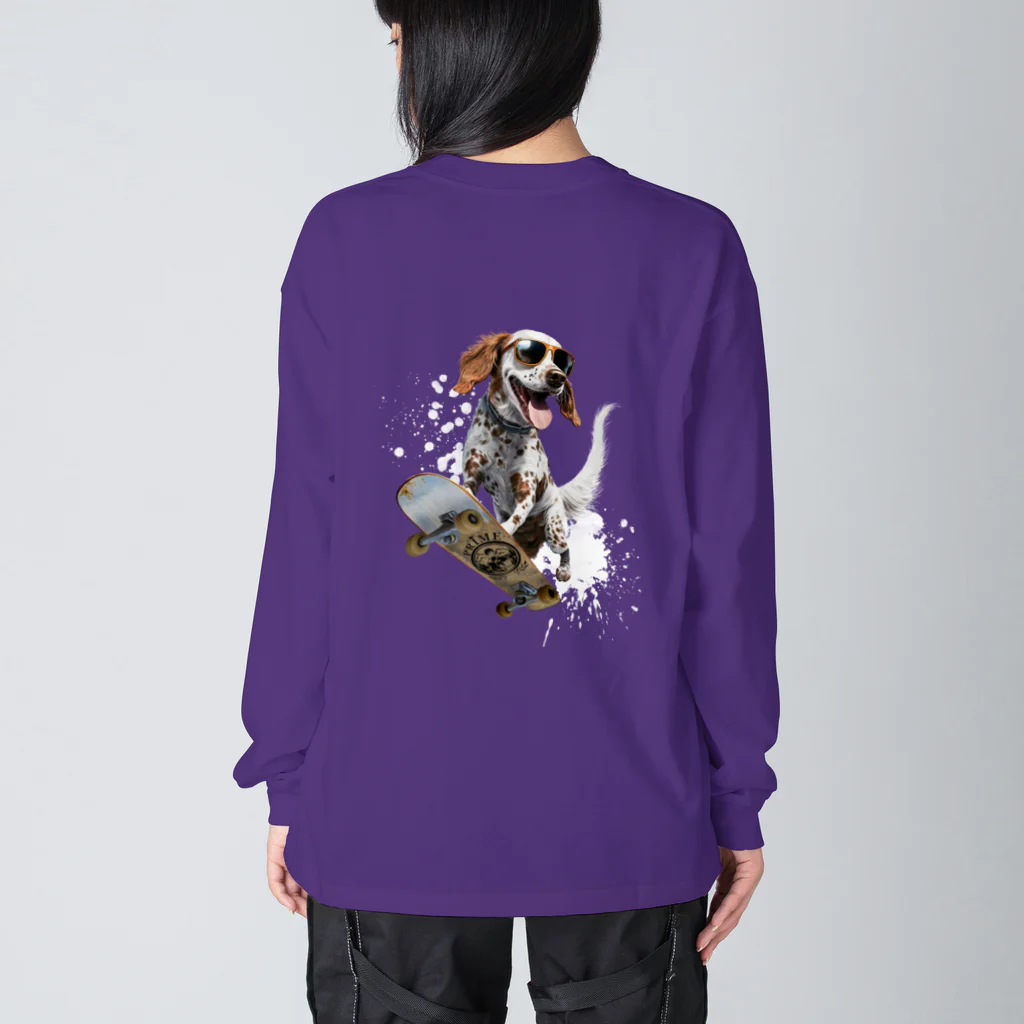 -BRIGHTS-のスケボー犬のおでかけ！skateboarding dog Big Long Sleeve T-Shirt