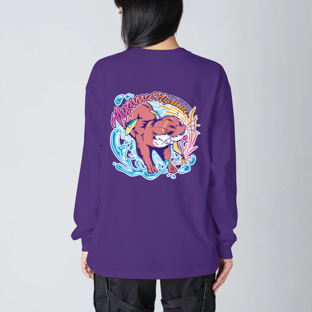 カワウソとフルーツの𝙎𝙩𝙧𝙚𝙚𝙩 𝙆𝙖𝙬𝙖𝙪𝙨𝙤 - 𝙎𝙥𝙡𝙖𝙨𝙝 - Big Long Sleeve T-Shirt