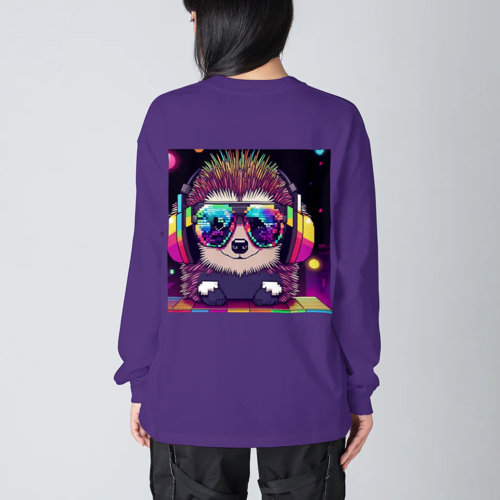 yu-tata-yuのアゲ上げ！DJハリネズミくん Big Long Sleeve T-Shirt