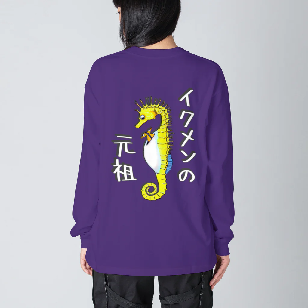 LalaHangeulのイクメンの元祖　バックプリント Big Long Sleeve T-Shirt