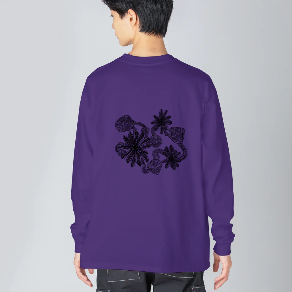 puqpuq Waveformのpuqpuq flower ビッグシルエットロングスリーブTシャツ