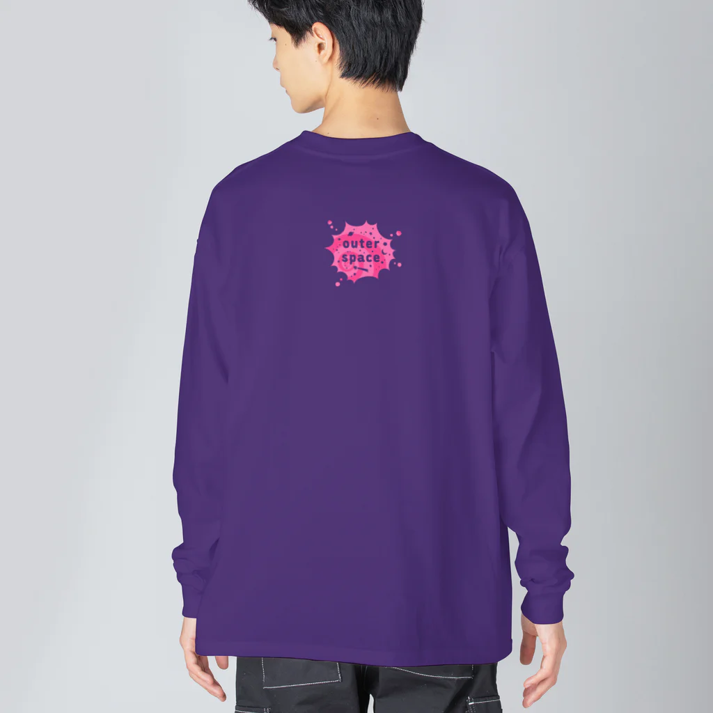 nanaqsaのSPACE(PINK) ビッグシルエットロングスリーブTシャツ