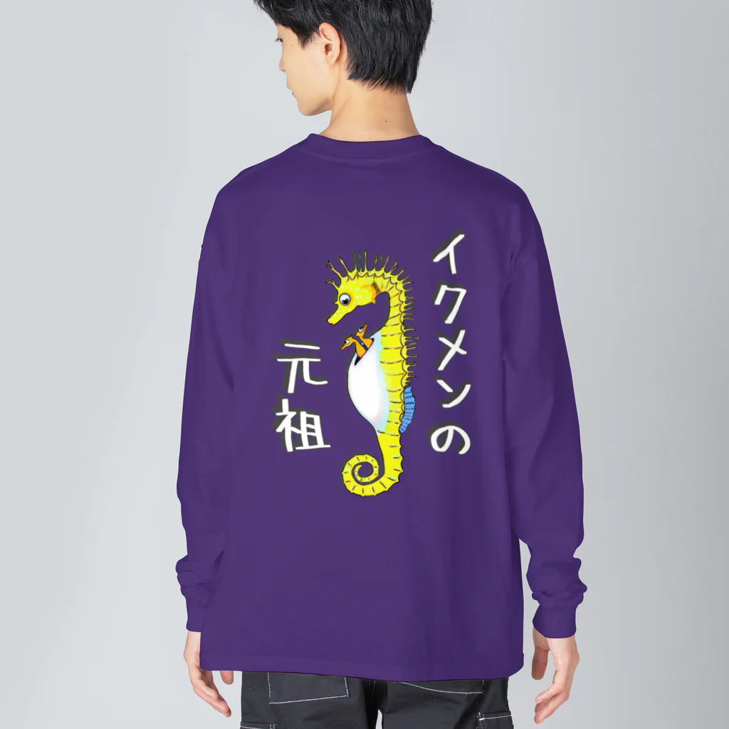 LalaHangeulのイクメンの元祖　バックプリント ビッグシルエットロングスリーブTシャツ