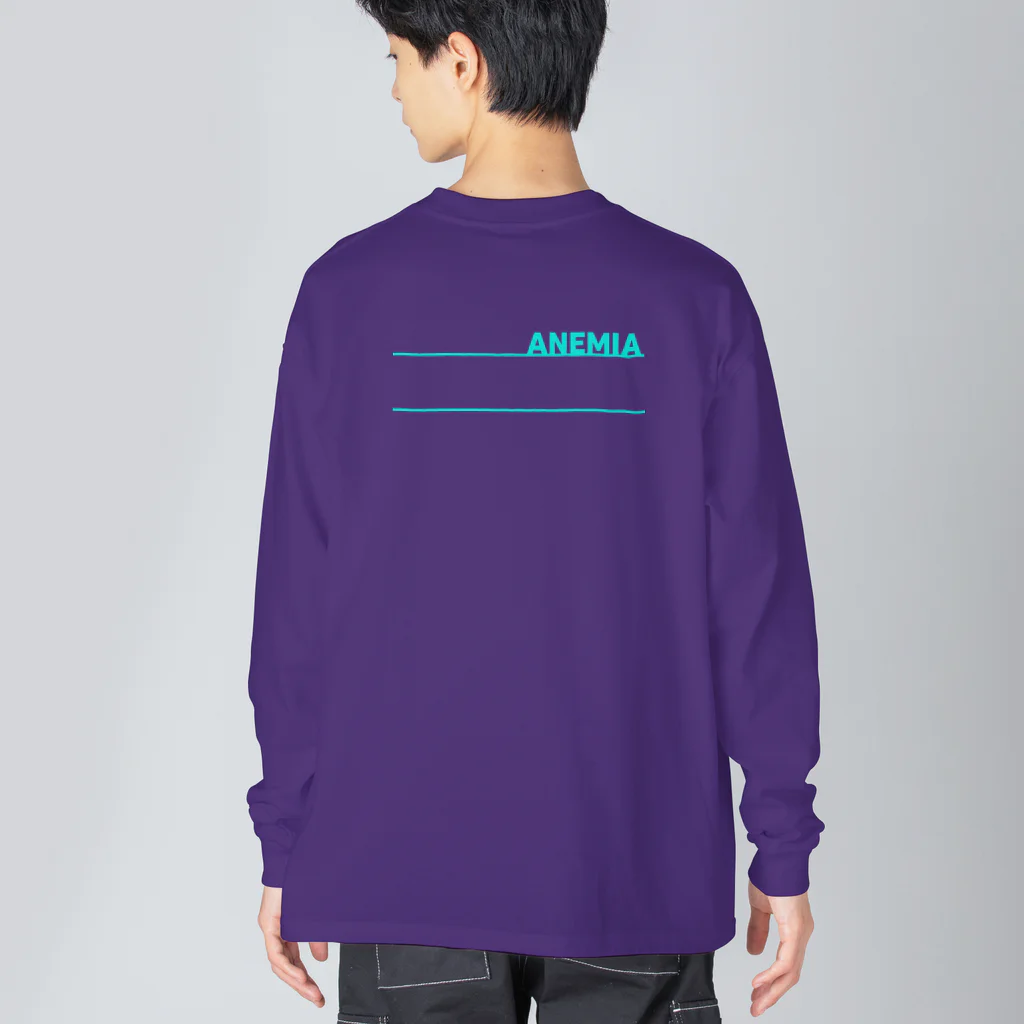 背中でアピールしてるのANEMIA 貧血 Big Long Sleeve T-Shirt