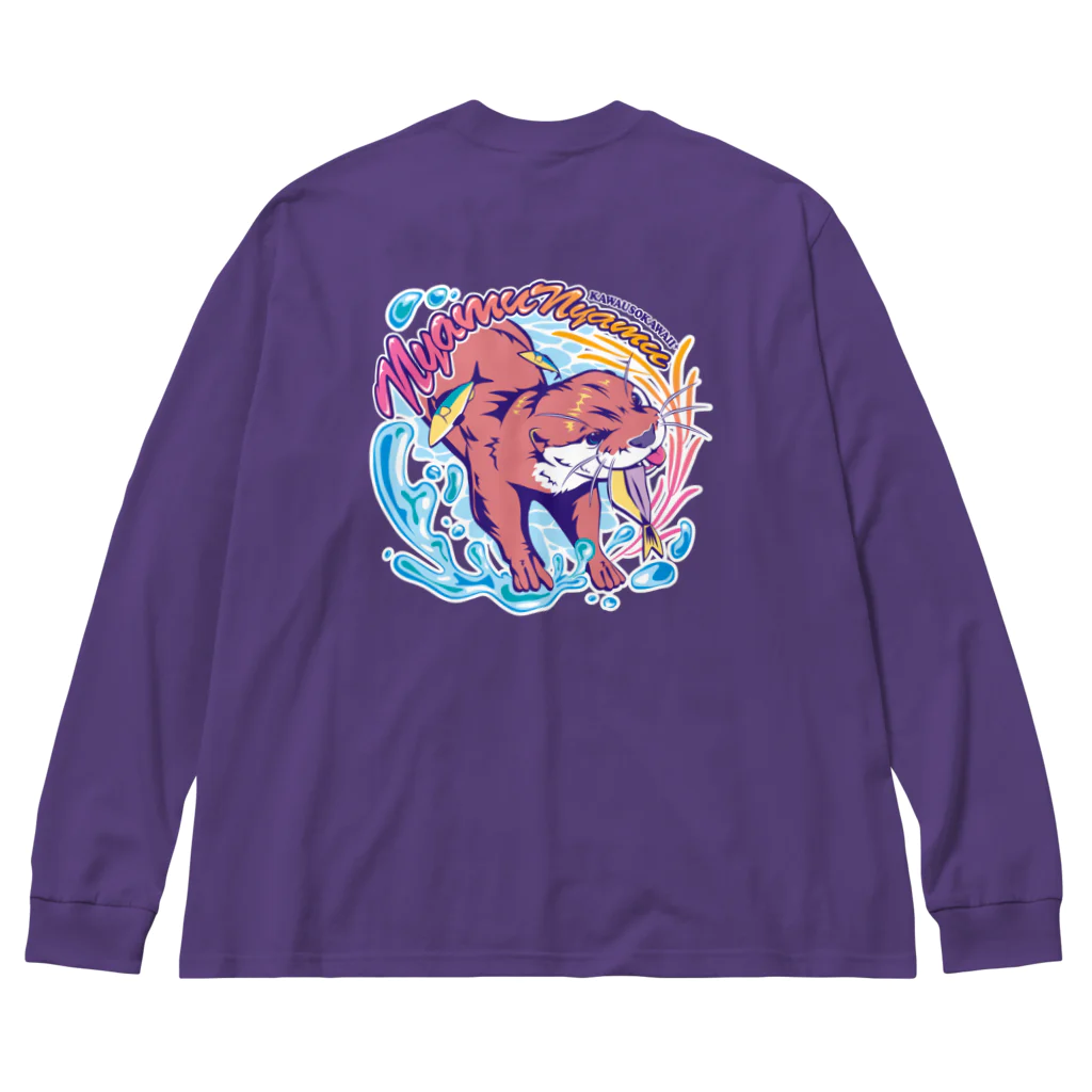 カワウソとフルーツの𝙎𝙩𝙧𝙚𝙚𝙩 𝙆𝙖𝙬𝙖𝙪𝙨𝙤 - 𝙎𝙥𝙡𝙖𝙨𝙝 - Big Long Sleeve T-Shirt