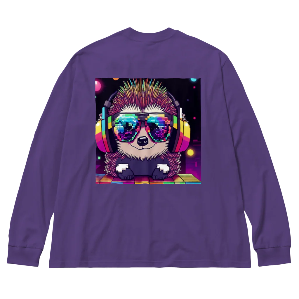 yu-tata-yuのアゲ上げ！DJハリネズミくん Big Long Sleeve T-Shirt