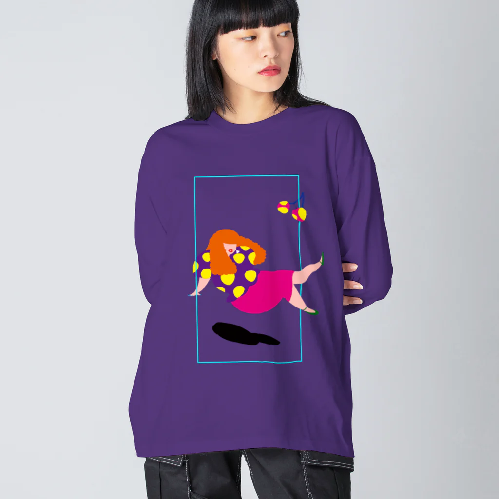 fig-treeの水玉の女04 Big Long Sleeve T-Shirt