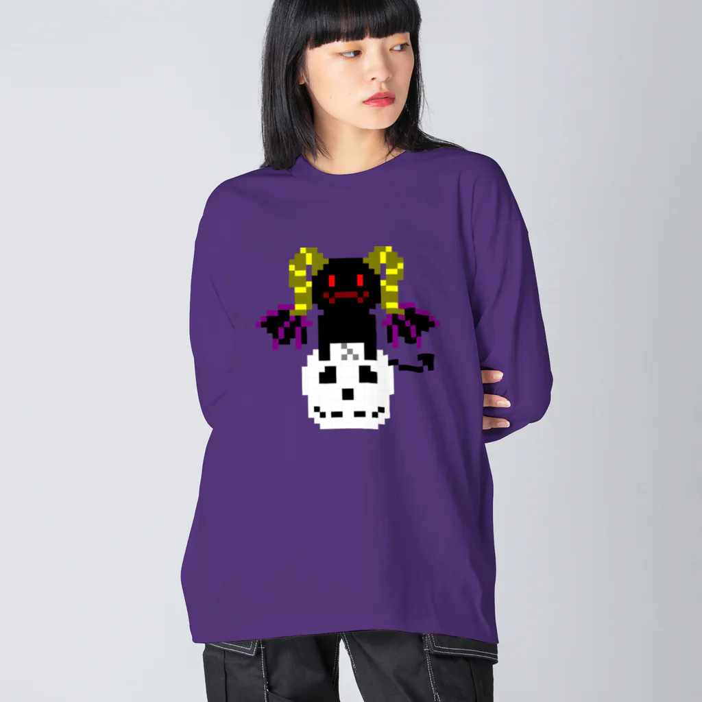 ナチュラルサトシのめへの悪魔と髑髏 Big Long Sleeve T-Shirt