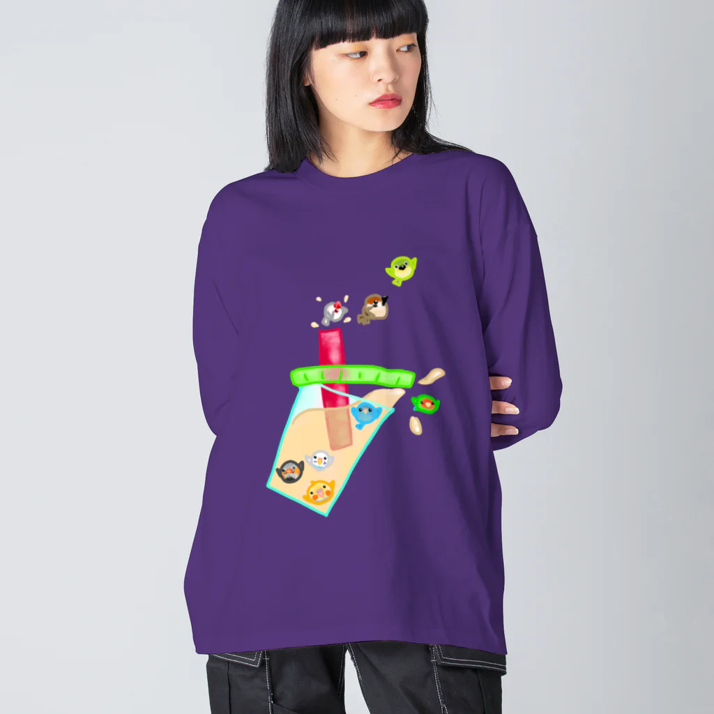 Lily bird（リリーバード）のタピオカ小鳥とミルクティー Big Long Sleeve T-Shirt