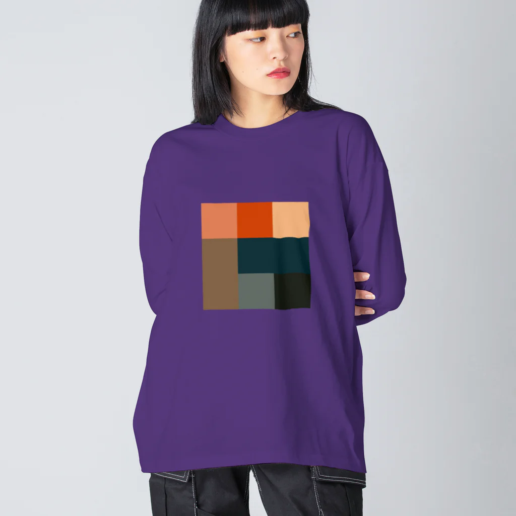 3×3 のドット絵のムンクの叫び - 3×3 のドット絵 Big Long Sleeve T-Shirt