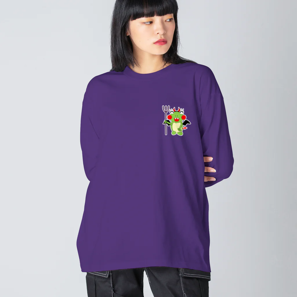 🐸かえるさんと仲間たち🐸のハロウィン　コウモリママ  Big Long Sleeve T-Shirt