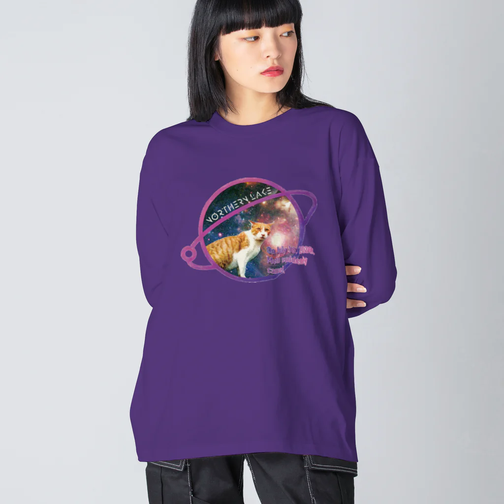 Loveuma. official shopのSpace cat meto by NLD ビッグシルエットロングスリーブTシャツ