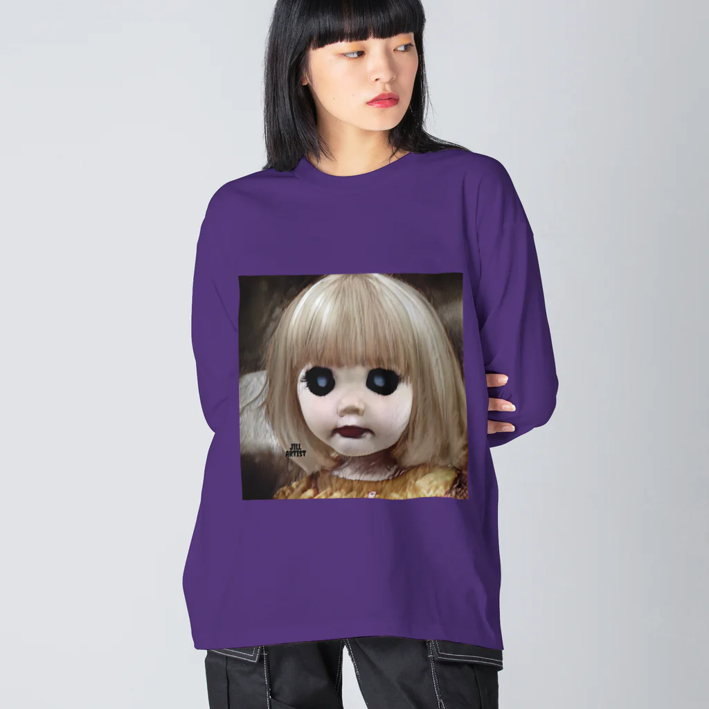 【ホラー専門店】ジルショップの怖い幼女の西洋人形 Big Long Sleeve T-Shirt