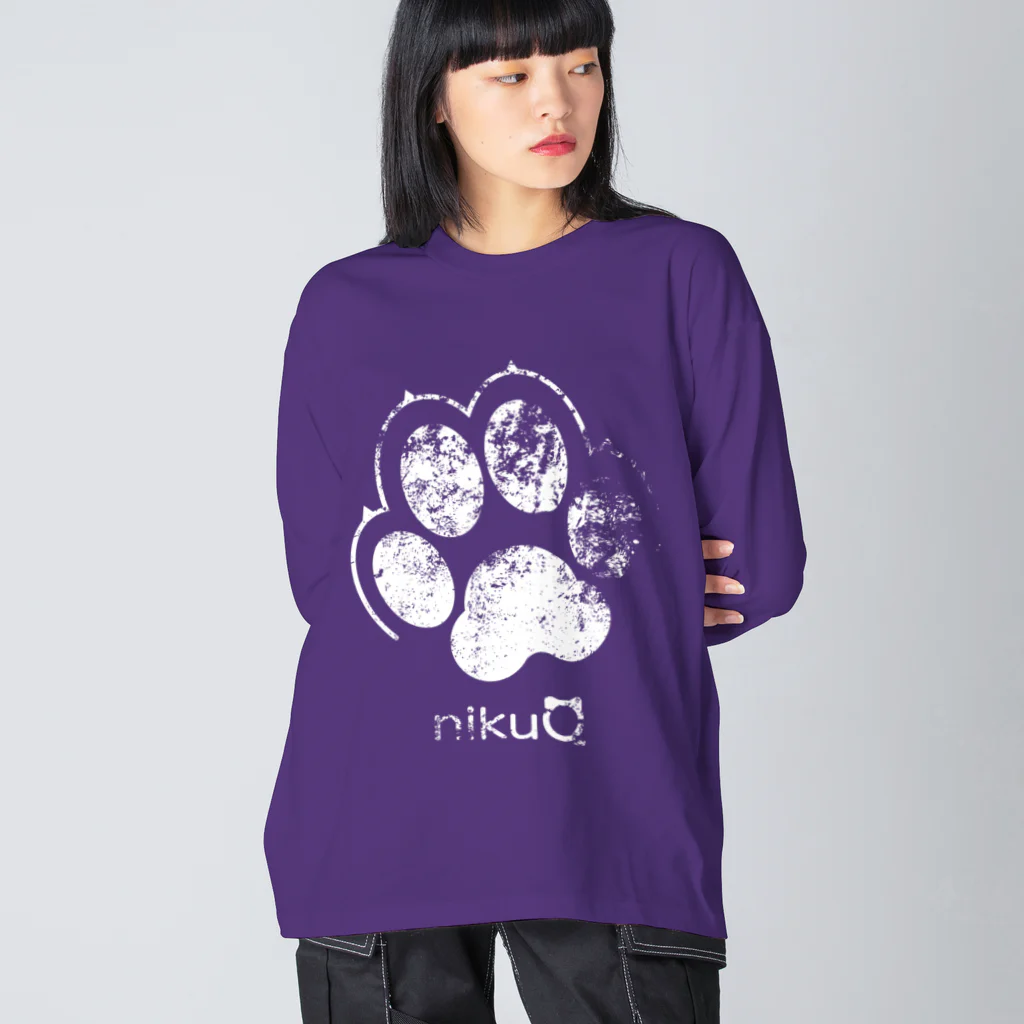 WebArtsの肉球をモチーフにしたオリジナルブランド「nikuQ」（犬タイプ）です ビッグシルエットロングスリーブTシャツ