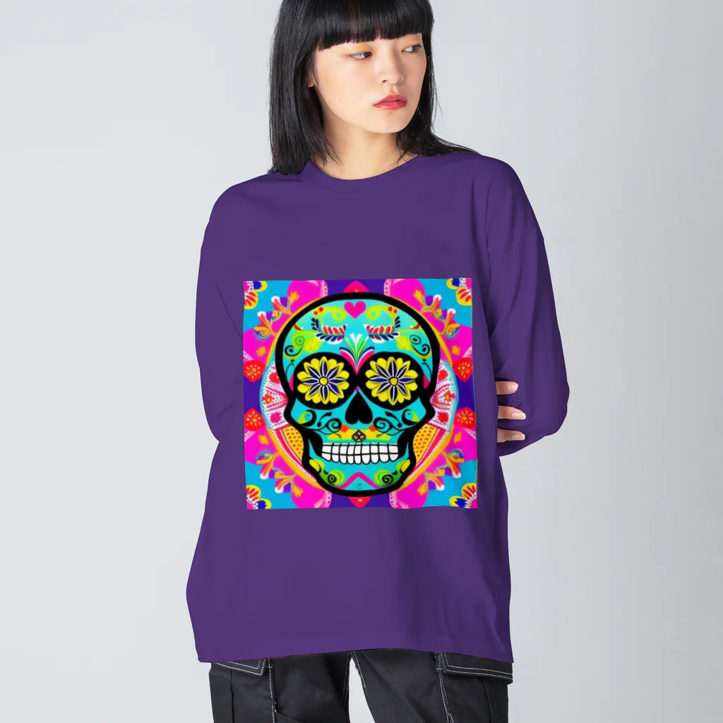 夕凪の凧のsugarskull Big Long Sleeve T-Shirt