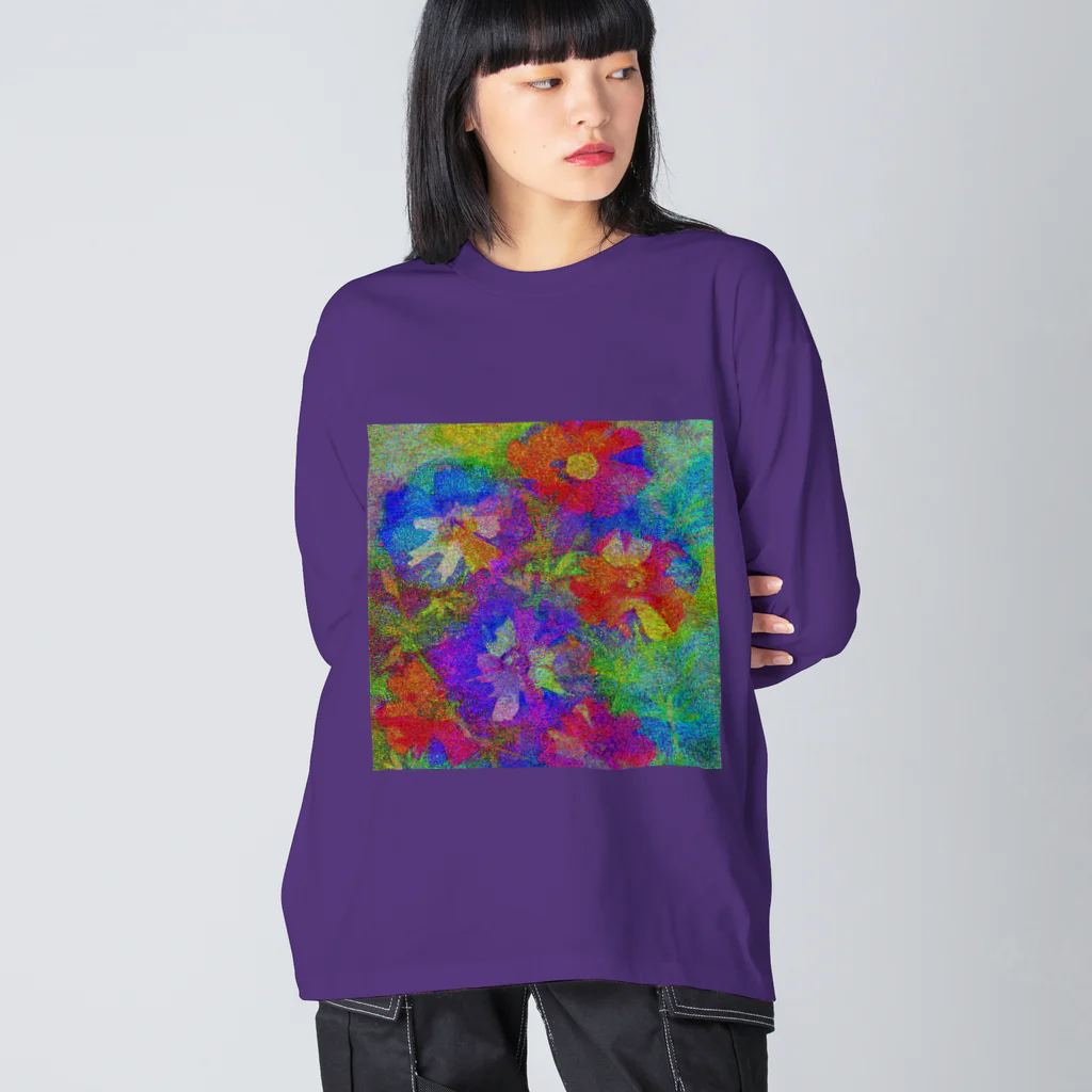 水草のflowers Big Long Sleeve T-Shirt