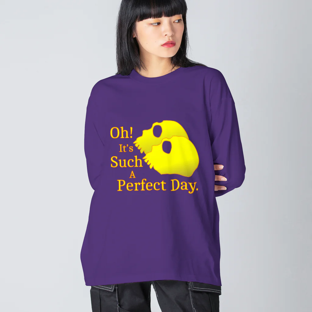 『NG （Niche・Gate）』ニッチゲート-- IN SUZURIのOh! It's Such A Perfectday.（黄色） ビッグシルエットロングスリーブTシャツ