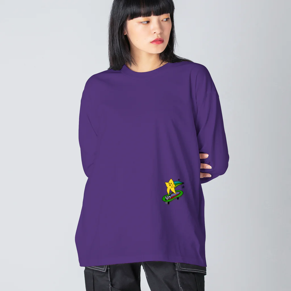 SK8starの初心者スケーター星くんTシャツ Big Long Sleeve T-Shirt