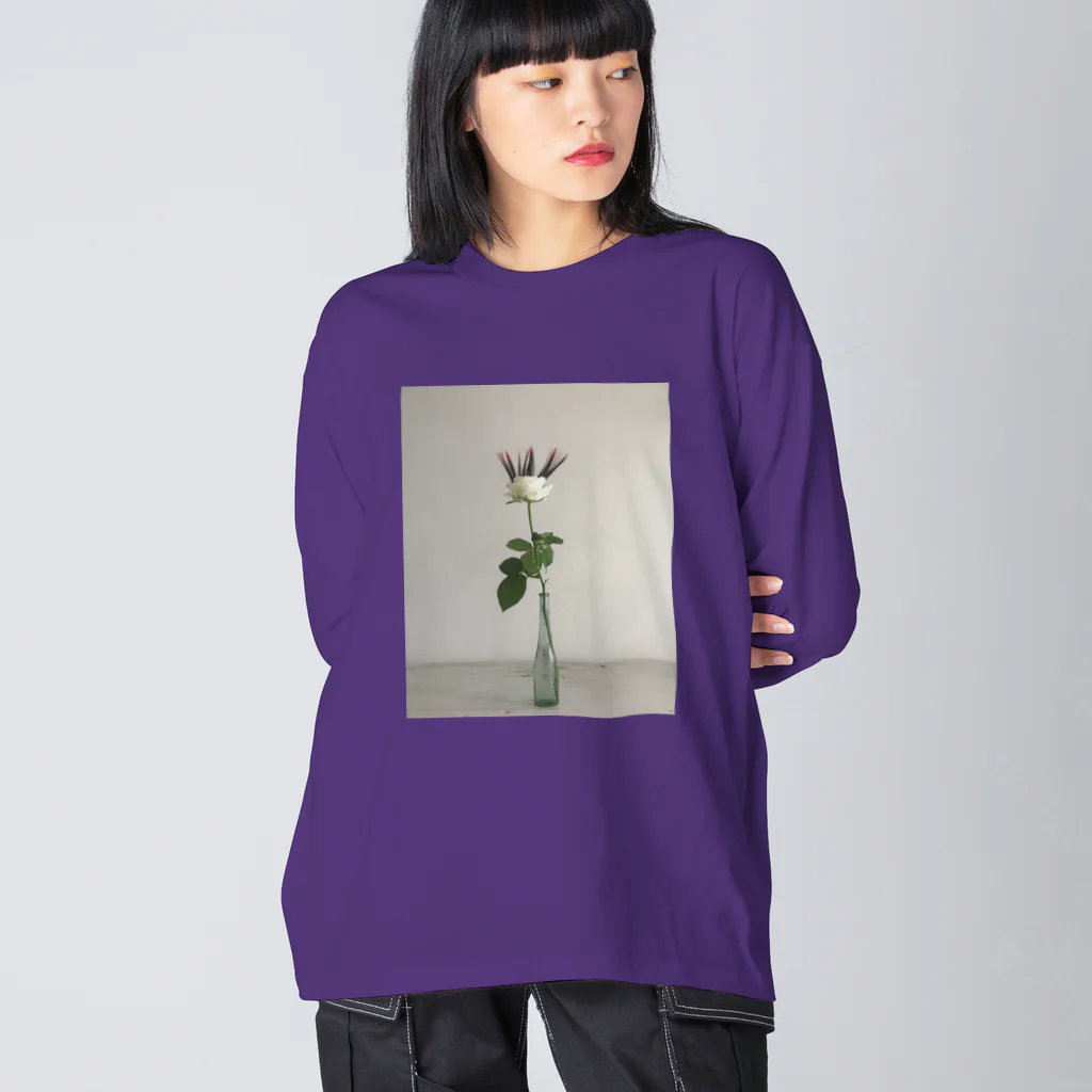 クワモト カツヒコのpunk hair の花 ビッグシルエットロングスリーブTシャツ