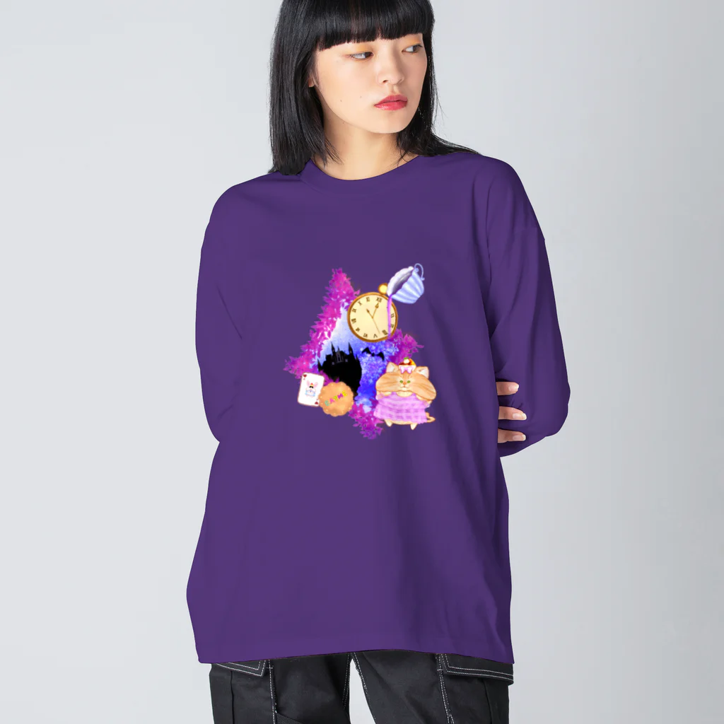 どるちぇ＊うさぎの《ハロウィン》04＊チェシャきじとら猫＊ Big Long Sleeve T-Shirt