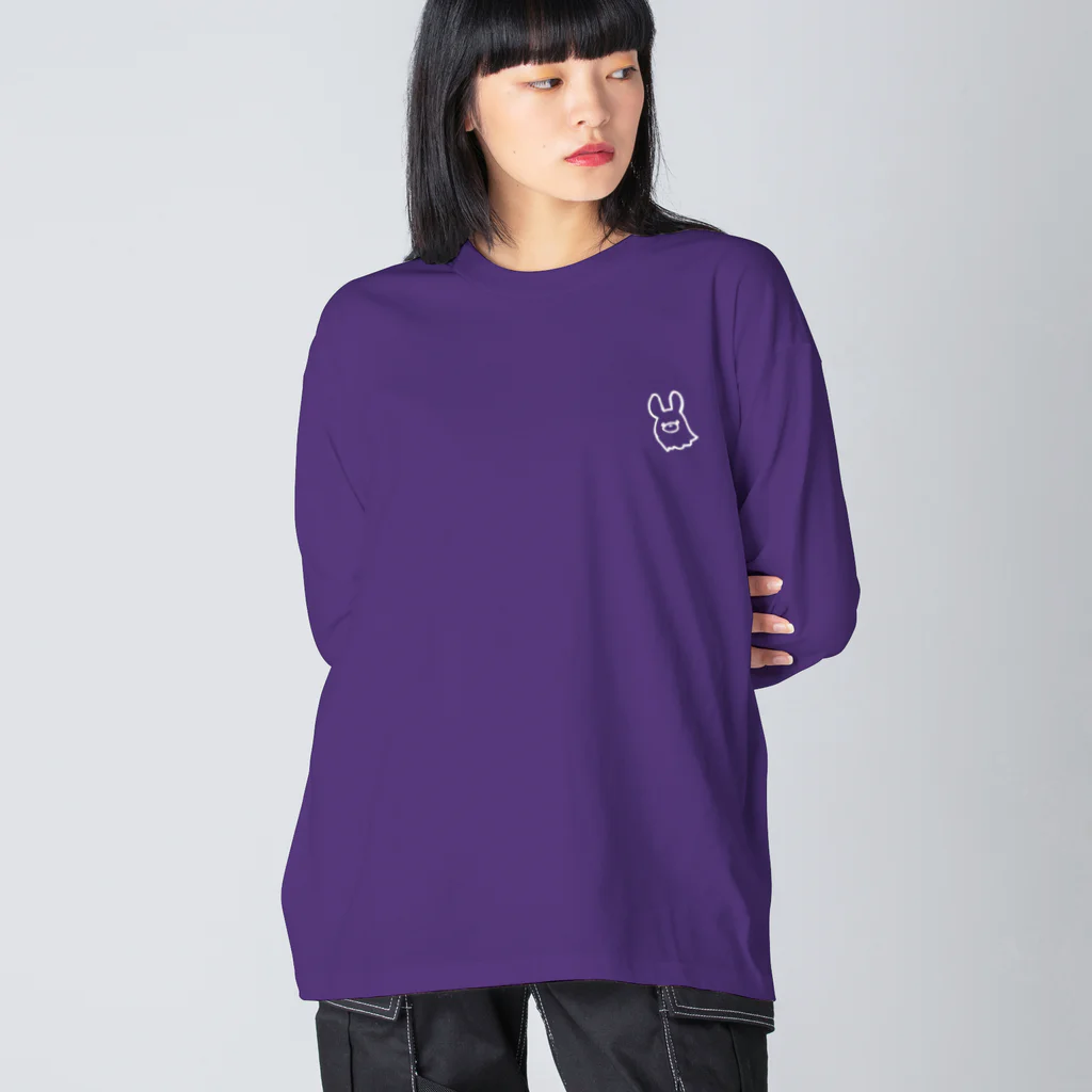 he bi ku chiのおばけうさちゃんず（バックプリント） Big Long Sleeve T-Shirt