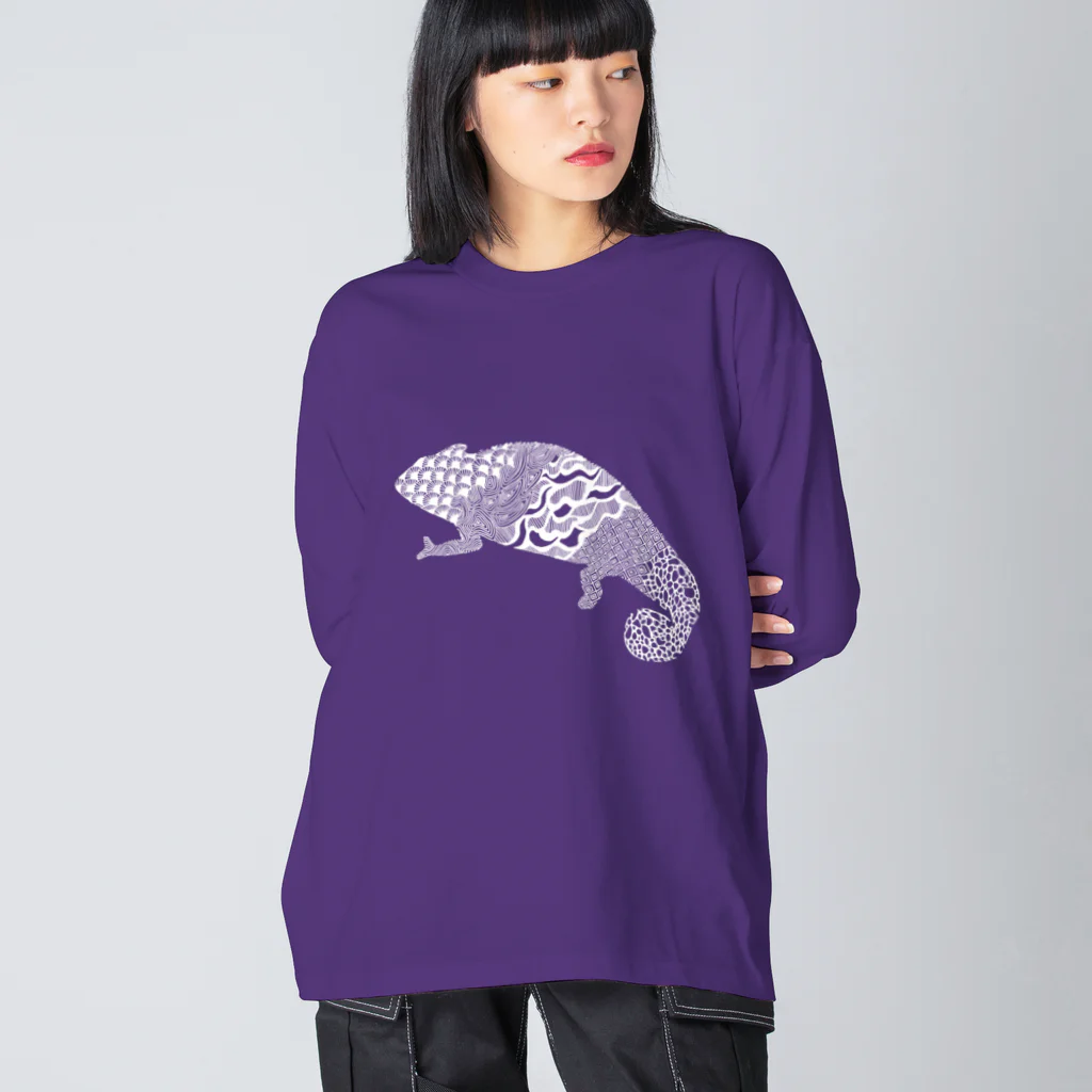 新谷べにのパンサーカメレオン白 Big Long Sleeve T-Shirt