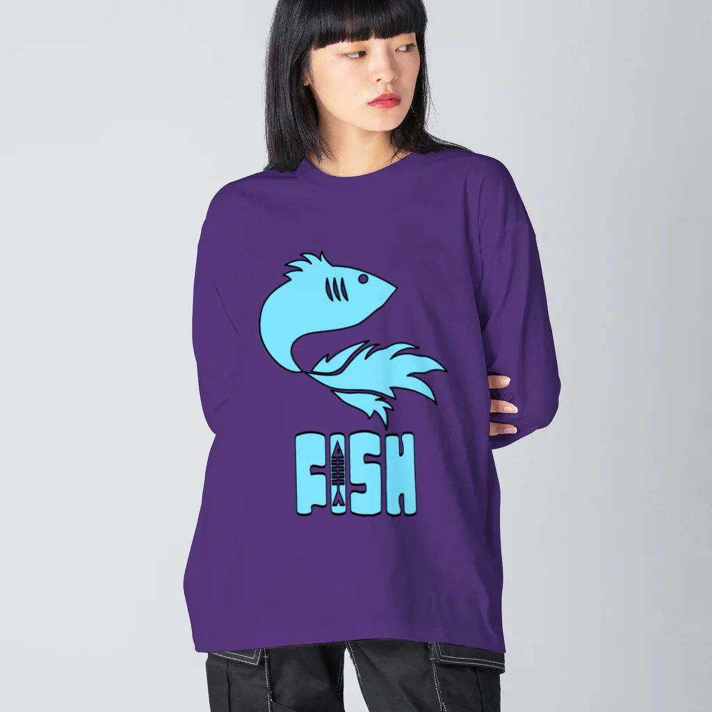 KfamiliaのFISH ビッグシルエットロングスリーブTシャツ