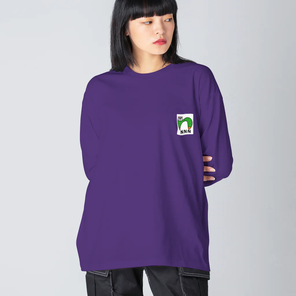 地域猫　那珂川 ねこ ネットワークの草むら地域ねこ（polly） Big Long Sleeve T-Shirt