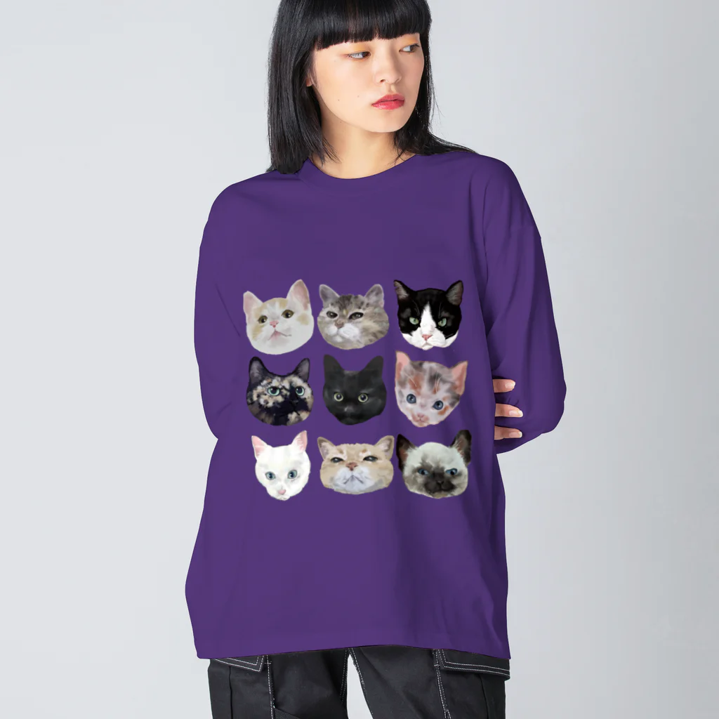 猫とやっし～ぃのアレコレのいろんな猫ちゃん9 Big Long Sleeve T-Shirt