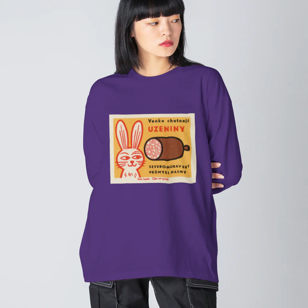 YS VINTAGE WORKSのチェコ　ウサギとソーセージ Big Long Sleeve T-Shirt