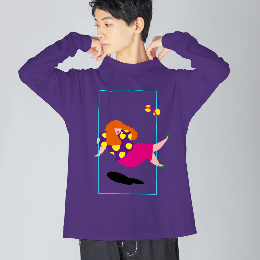 fig-treeの水玉の女04 Big Long Sleeve T-Shirt