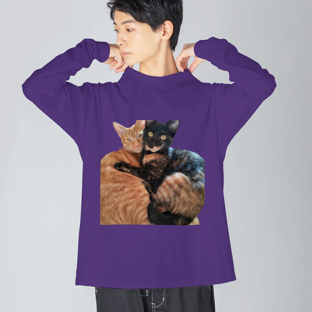 結社黒猫の猫LOVE ビッグシルエットロングスリーブTシャツ