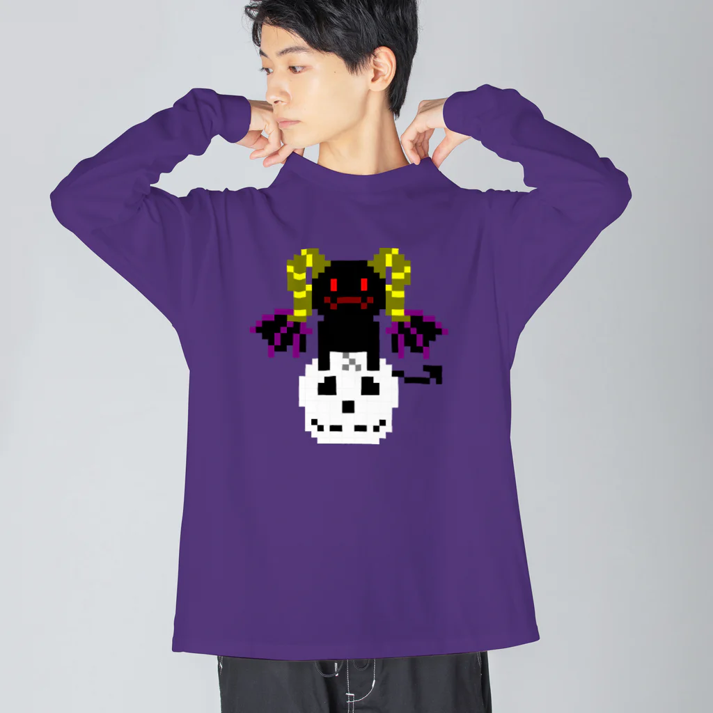 ナチュラルサトシのめへの悪魔と髑髏 Big Long Sleeve T-Shirt