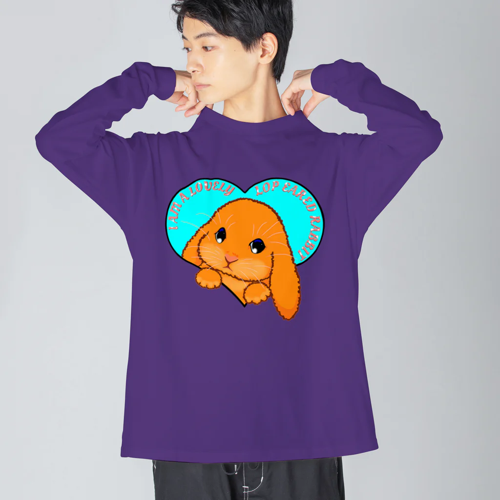 LalaHangeulのLop eared rabbit(ロップイヤーラビット) 英語バージョン Big Long Sleeve T-Shirt