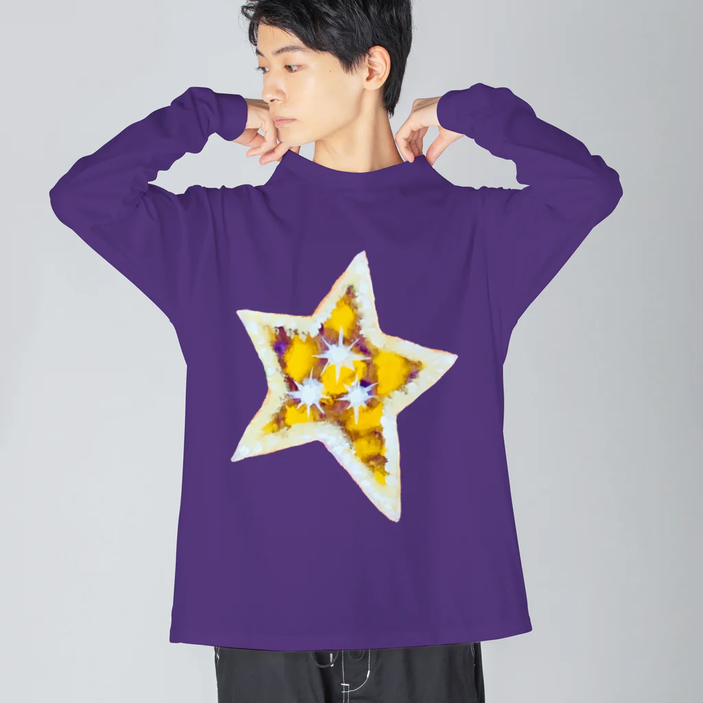 🐶シュナといろいろ🎨のきらきら星⭐︎ ビッグシルエットロングスリーブTシャツ