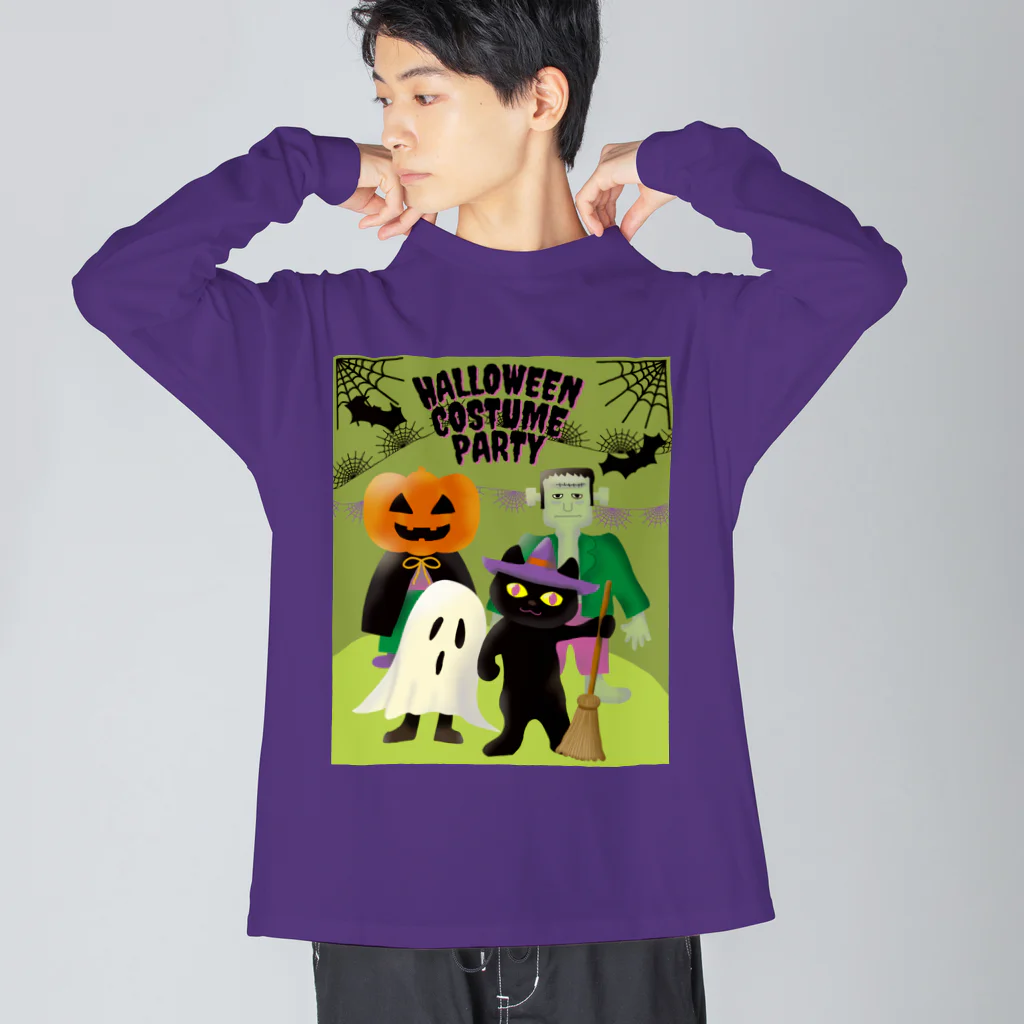 satoharuのハロウィンの仮装パーティー ビッグシルエットロングスリーブTシャツ