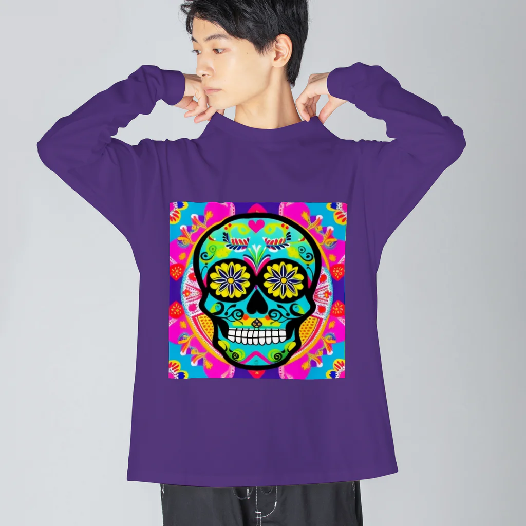 夕凪の凧のsugarskull Big Long Sleeve T-Shirt