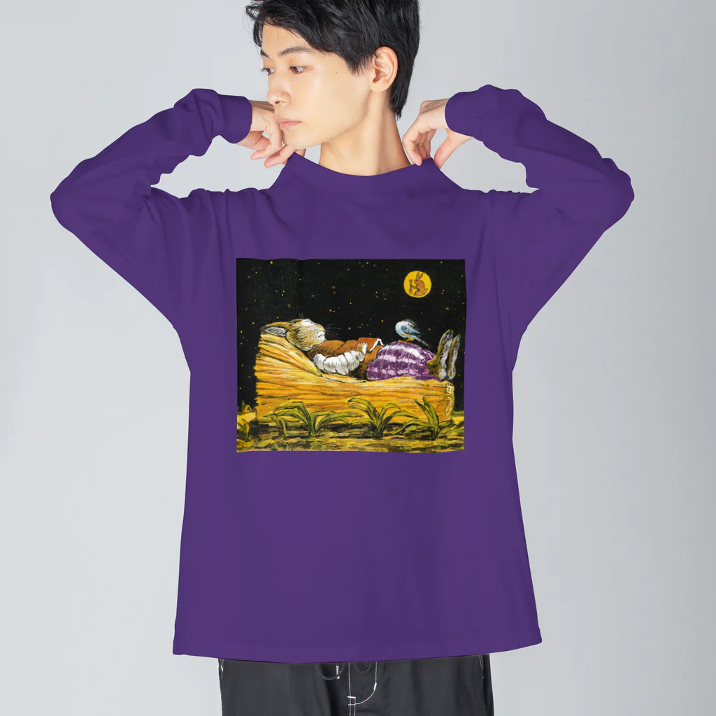 心の森ミュージアム　遊童館の星降る夜　b Big Long Sleeve T-Shirt