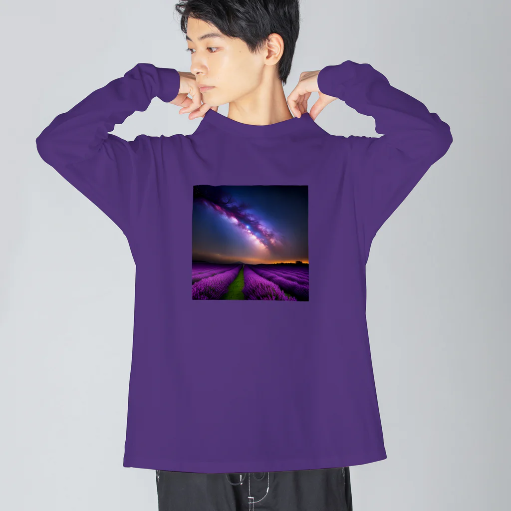 million-mindの幻想的なラベンダー畑 Big Long Sleeve T-Shirt