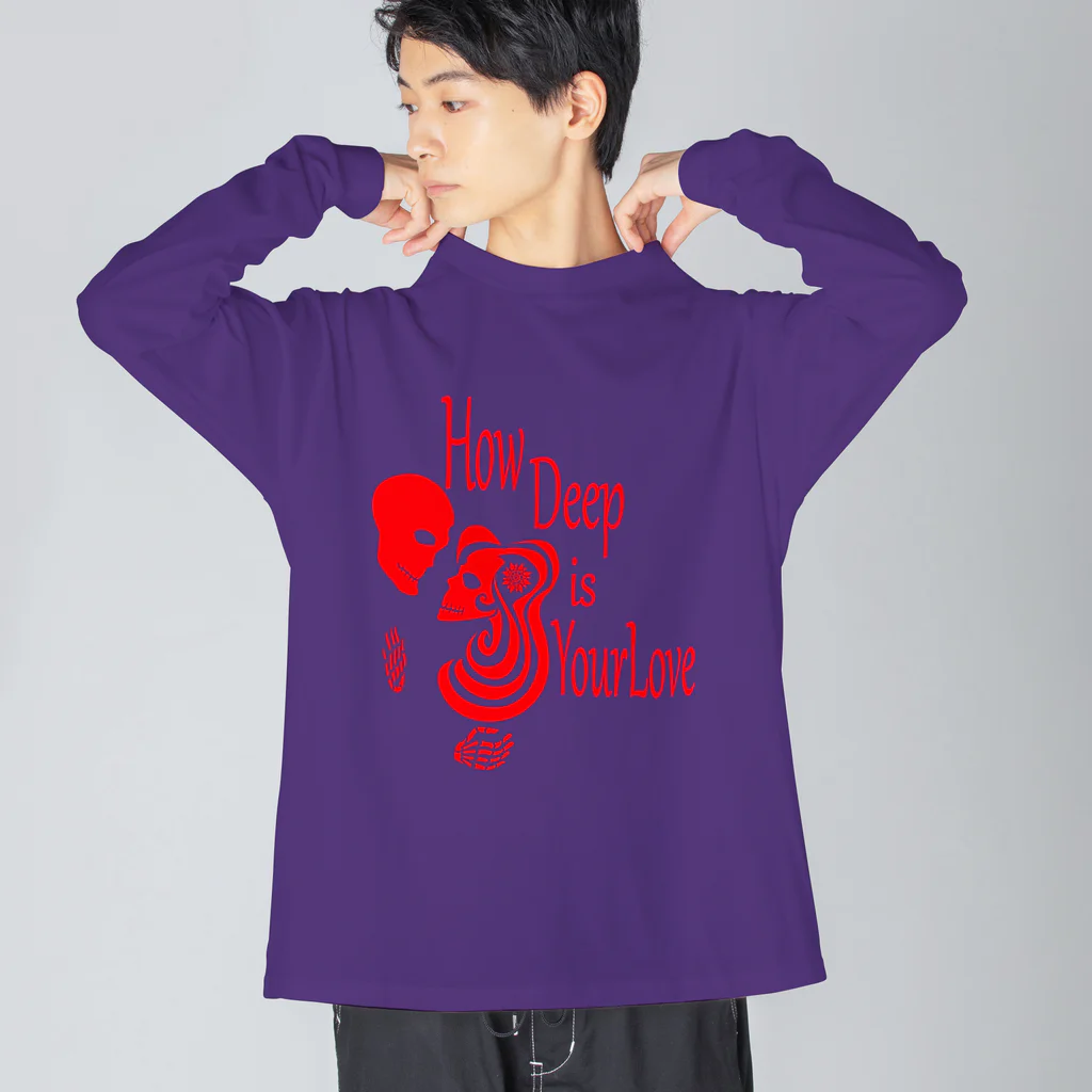 『NG （Niche・Gate）』ニッチゲート-- IN SUZURIのHow Deep Is Your Love（赤） ビッグシルエットロングスリーブTシャツ