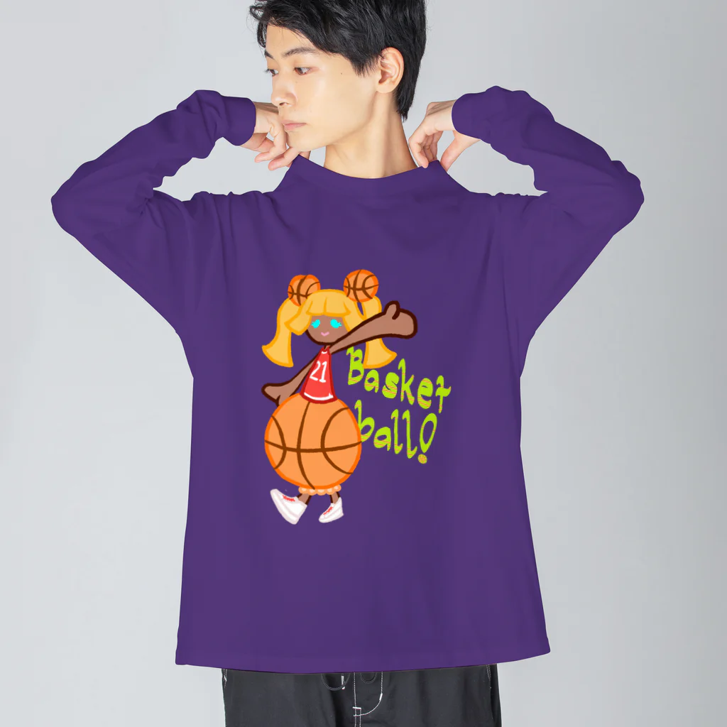 ウサネコのバスケットガール Big Long Sleeve T-Shirt