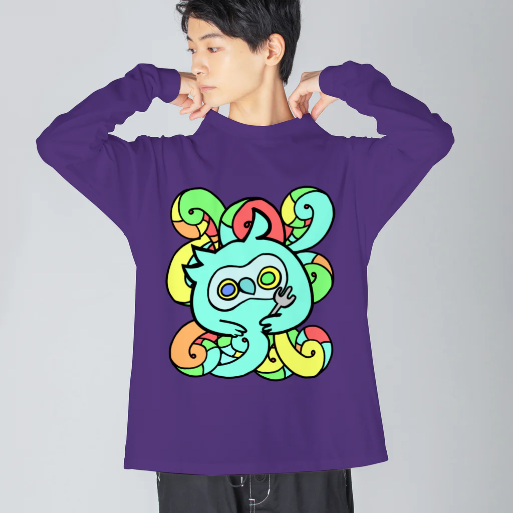 とてもえらい本店のサイケデリックホーホー Big Long Sleeve T-Shirt